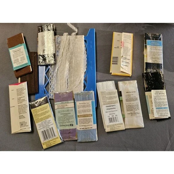 Rick Rack Seam Bias Tape Seam Binding Varies of Sizes & Colors Vintage Lot - Picture 6 of 6
